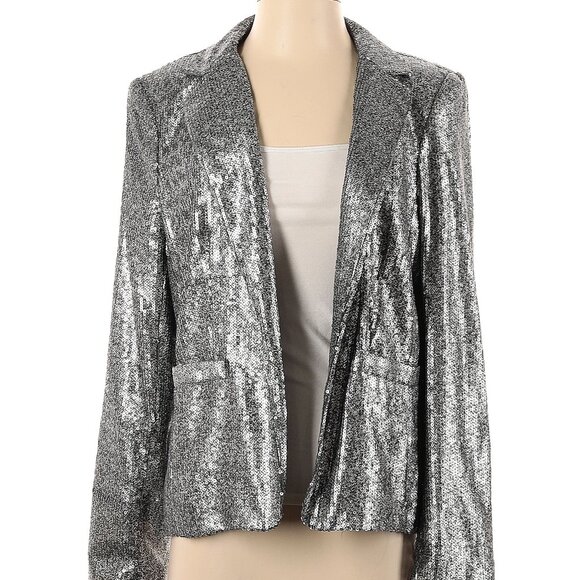 MICHAEL Michael Kors Jackets & Blazers - NWT Michael Kors Full Silver Sequins Blazer, Size 4